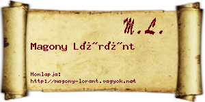 Magony Lóránt névjegykártya
